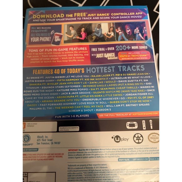 New! Just Dance 2017 for Wii U - Picture 2 of 3